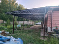 односкатный примыкающий навес