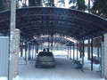 арочный навес для нескольких автомобилей
