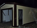 двускатный гараж из сэндвич-панелей